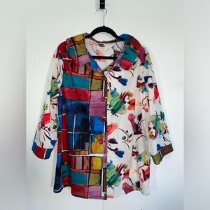Serengeti Colorful Jacket/Top Size Large